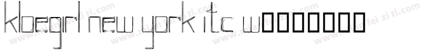Kloegirl New York ITC W01字体转换